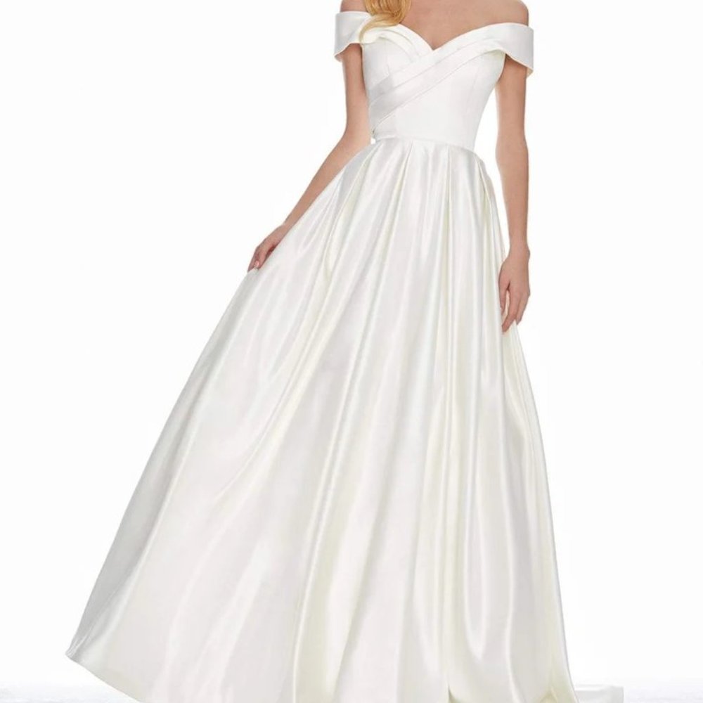 Ashley Lauren Satin A-line Gown